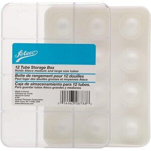 Ateco Storage Box, 12-Compartments for Larger Decorating Tubes Baking Supplies